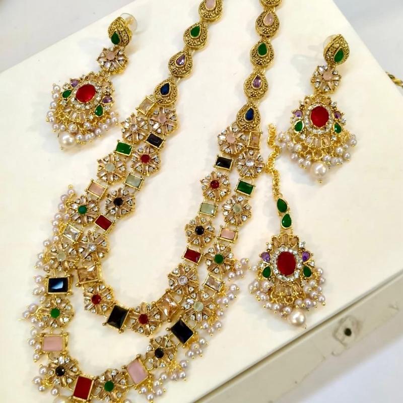 SOHA elegant Two layered mala  set with earring 6