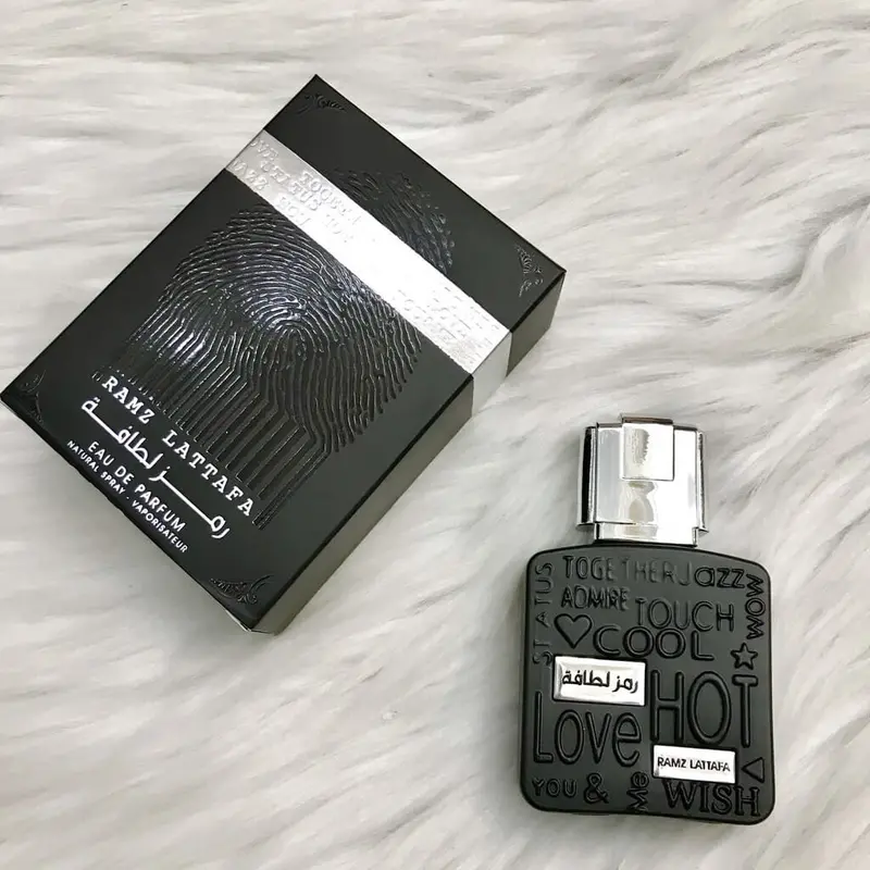 Ramz Silver By Lattafa Unisex Eau de Parfume Arabic Amber Wood Scent 100ml Gift 4