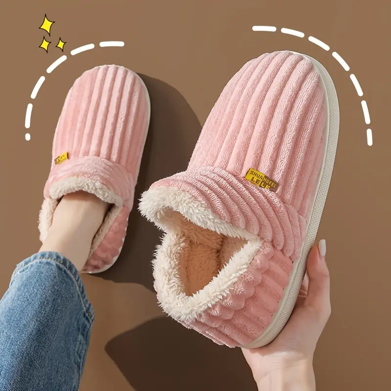 Cozy Warmth Indoor Slippers – Plush-Lined, Solid Color, Easy Slip-On, Comfortable Wear 7
