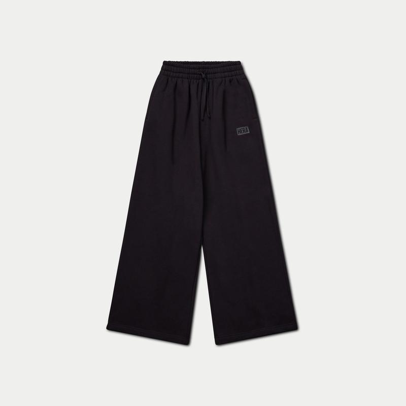Womens Collective Wide Leg Sweatpant - Black 6