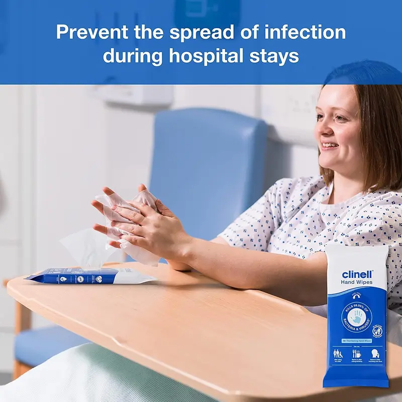 Antimicrobial Hand Wipes for Cleaning & Disinfecting - Sanitising Wipes, Ideal for Travel - Dermatologically Tested, Kills 99.99% of Bacteria Healthcare Bathroom Protection 1