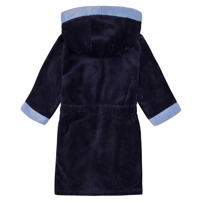 MANCHESTER CITY Boys Dressing Gown Robe Hooded Fleece Kids Official Football 1