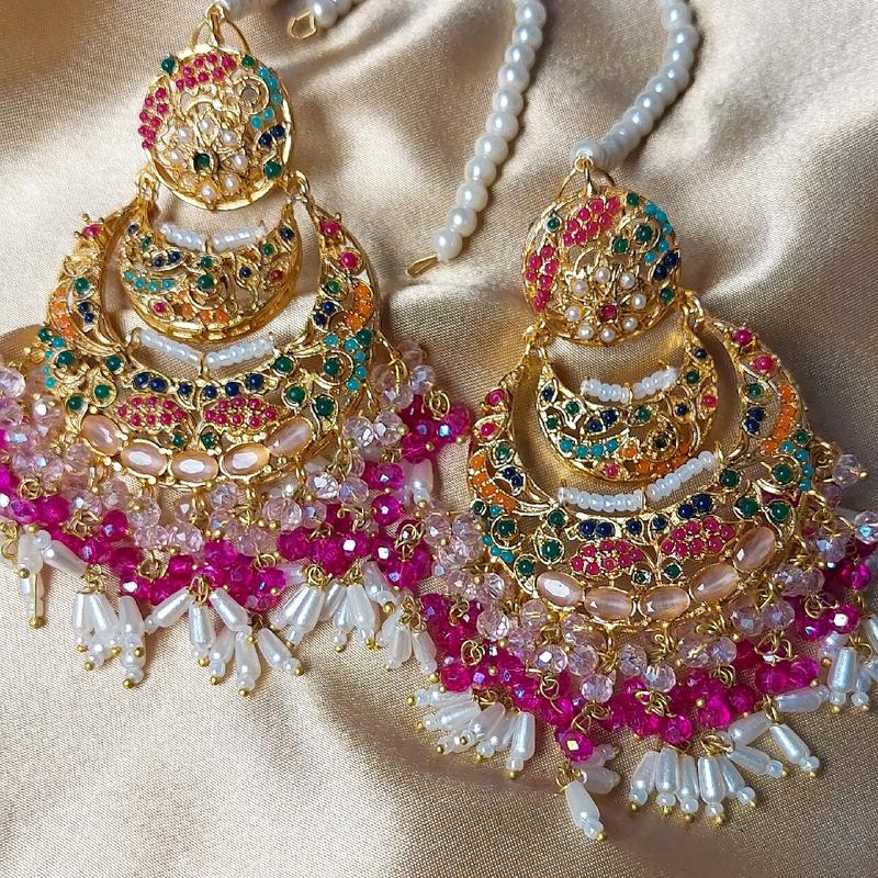 ELAN gold plated nauratan earrings female 3