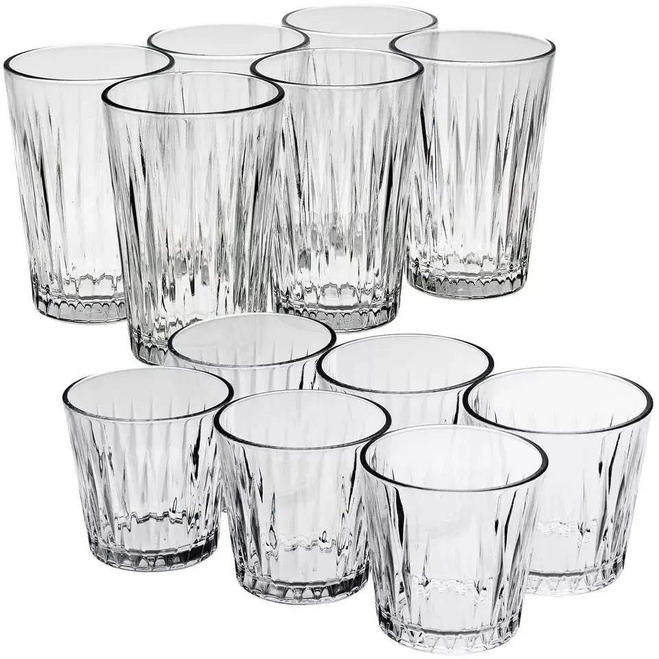 12-Pcs Pasabahce Highball Glasses Drinkware Set Aesthetic Cocktails