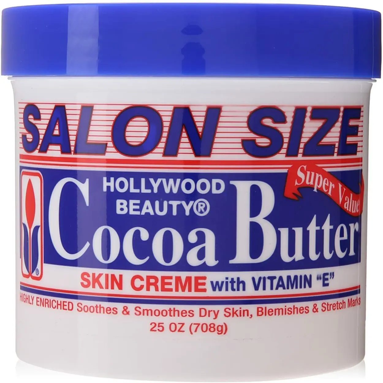 Hollywood Beauty Cocoa Butter Skin Creme With Vitamin E 7.5oz or 25oz SALON SIZE
