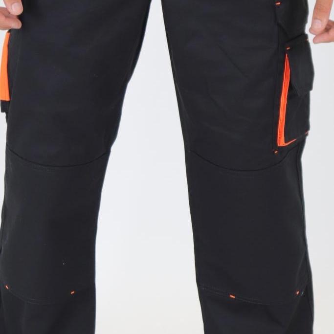 Mens Elasticated Waist Cargo Combat Work Trousers With Knee Pads Pockets Pro Builder Heavy Duty Multi Pocket Work Pants Menswear Work Trousers 5