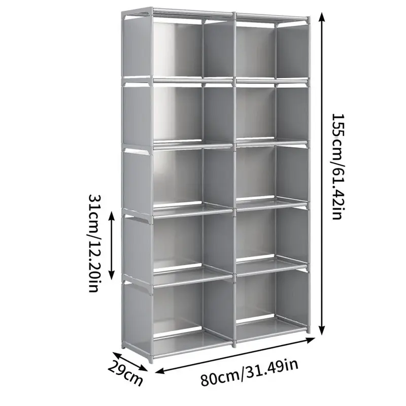 10 Cubes Book Shelves Storage Shelf Bookcase Display Unit Organizer Modern Style 2