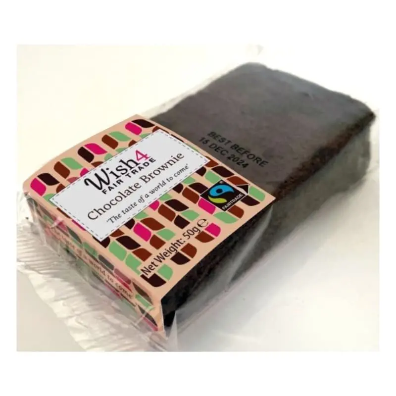 Wish4 Fairtrade Chocolate Brownie 50g x24 Foods Dessert