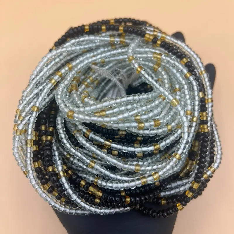 1 pc glass waist beads, tie-on, wax threaded tummy beads, for women and girlies 2