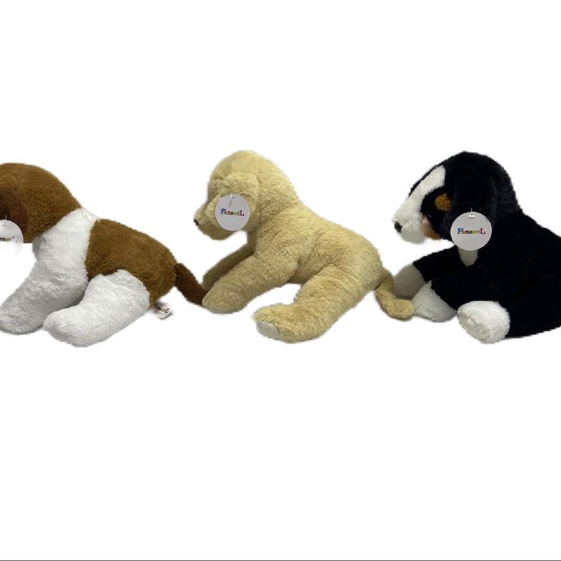 Classical Realistic Plush Dogs in 3 assorted in 38cm 1