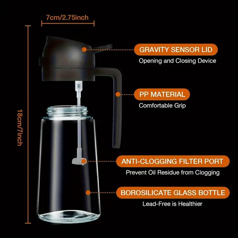 Product Introduction of Kitchen Gadgets for 2024 470ml Oil Sprayer Bottle, A Sprayer Automatic Opening & Closing Oil Sprayer Bottle, Kitchen Accessories Oil Dispensers, Cooking Oil Sprayer Bottle for Bbq, Kitchen Utensils & Gadgets,Back To School Supplies Plastic 7