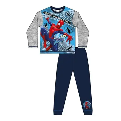 FBT Marvel Spider-Man Pyjamas Boys Sublimation Spiderman Pjs Nightwear Superhero Pajamas Long Sleeve Top Trousers Two Piece Set Character Kids Childrens Blue Red Fulfilled by Tiktok 1