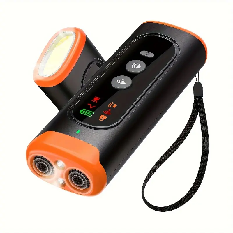 Ultrasonic Anti-Barking Device, Handheld Dog Training Tool with 3 Advanced Training Modes, Deterrence/Training/Sound Modes, Effective Dog Behavior Control, LED Strobe Light Feature, Compact Design with Wrist Strap, 4.4x1.3 Inches 1