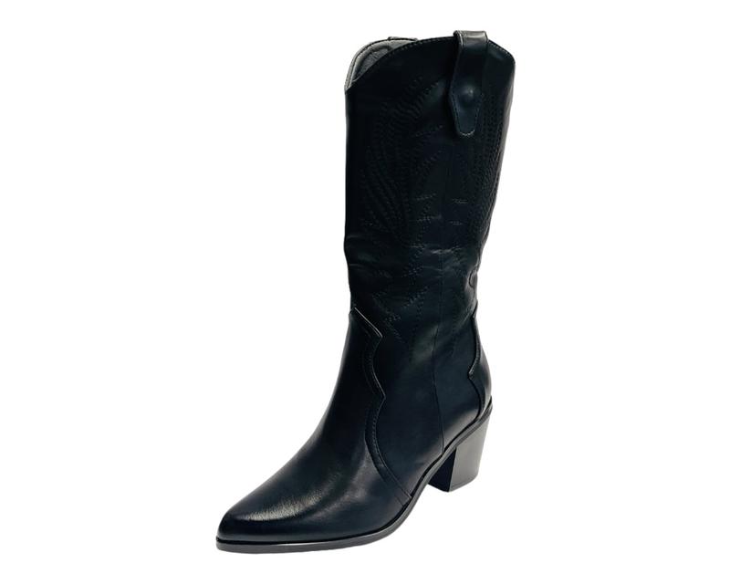 Embroidered 2 In 1 Cowboy Calf Length Boots 5