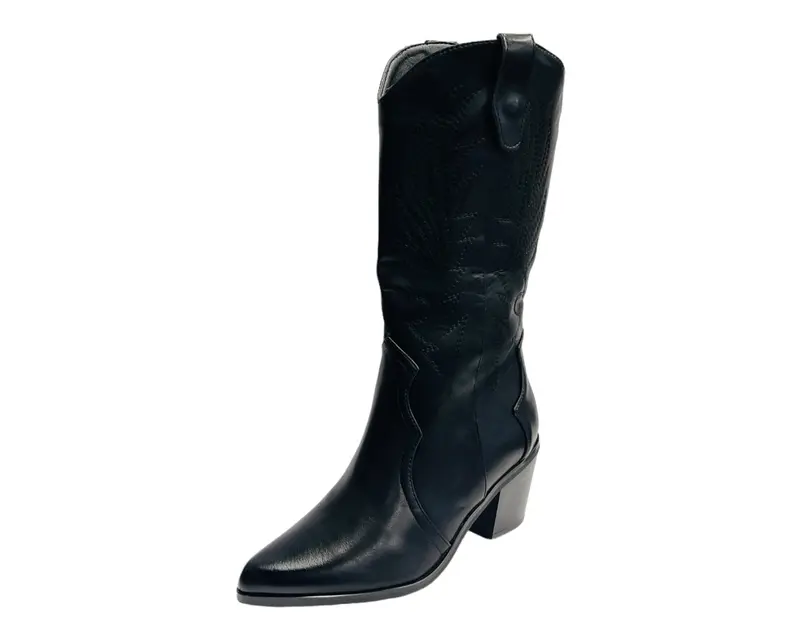 Embroidered 2 In 1 Cowboy Calf Length Boots 5