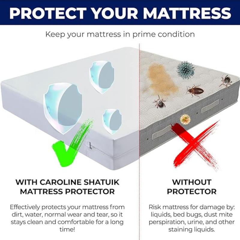 Zipped Mattress Protector Encasement Anti Bed Bug Mattress Cover All Sizes Breathable Washable 5