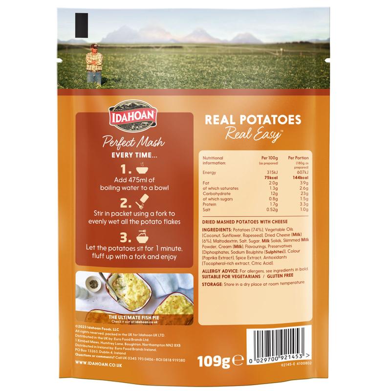 Idahoan Perfect Mash Cheddar Cheese 109g Sachet 1