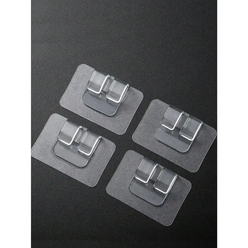 10/20pcs Outdoor Hanging Hooks With Adhesive Strips - Waterproof, UV-Resistant, No Damage, Tool-Free Installation, Suitable For Ramadan, Patio, Garden, Balcony Decor, Cable Fixing For Hanging Holiday Decorations Birthday 1