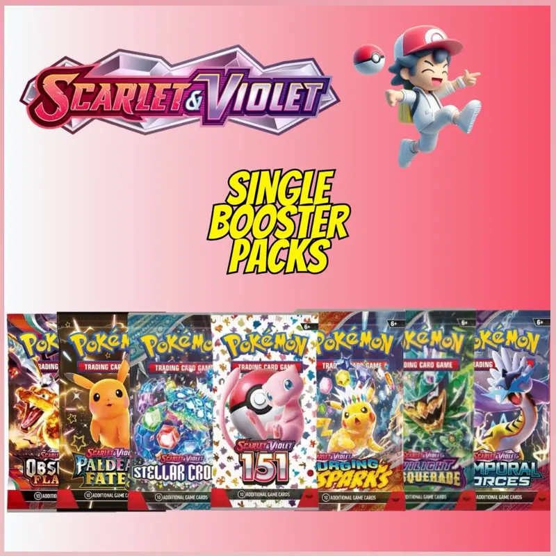 Scarlet & Violet Sets • Single Booster Packs • Pokemon TCG • Trading Cards 0