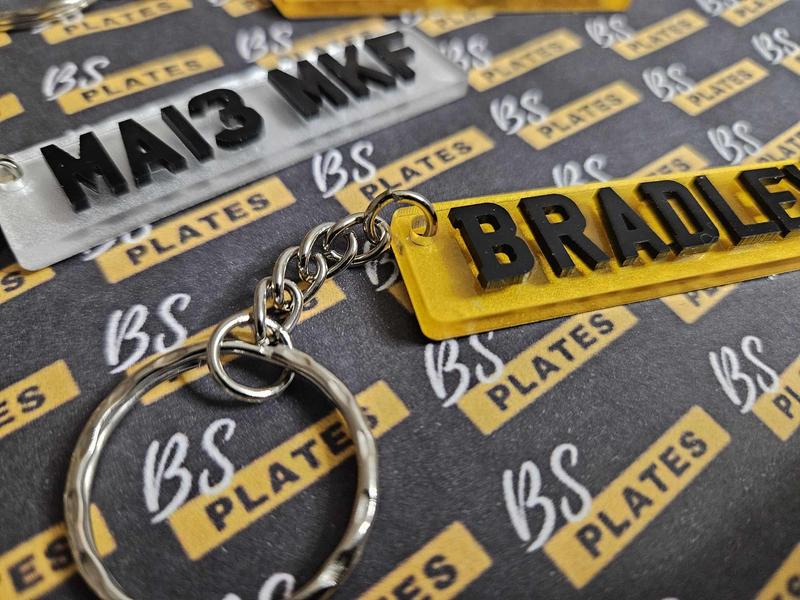 Personalised Number Plate Key Ring | Car Keys Key Chain | Licence Plate Name | Vehicle Lover Gift Present | Acrylic 5