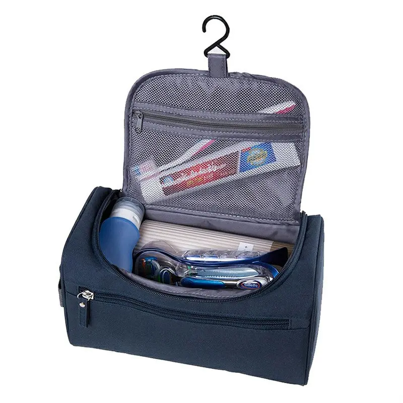 Large Capacity Travel Wash Bag Hanging Toiletry Shaving Gym Makeup Bag for Men and Women - Black