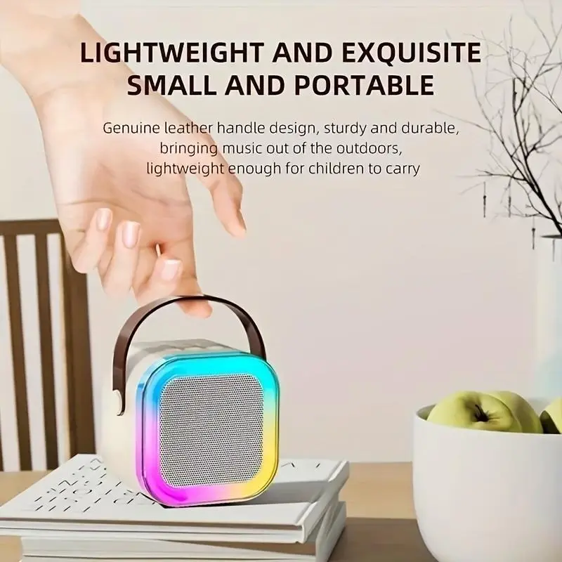 【2025】Speaker With Microphone Set, Home Karaoke Machine, Portable Handheld Karaoke Mics Speaker Machine For Adults Home Party Birthday, K12 3