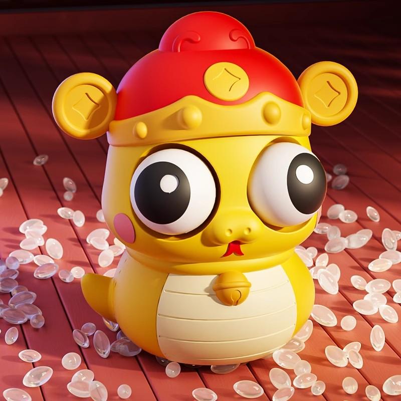 Product Introduction of 2 dollor 2025 Year of the Snake Explosive God of Wealth Snake Treasure Explosive Eye Pinching Le Staring Eye Toy 0