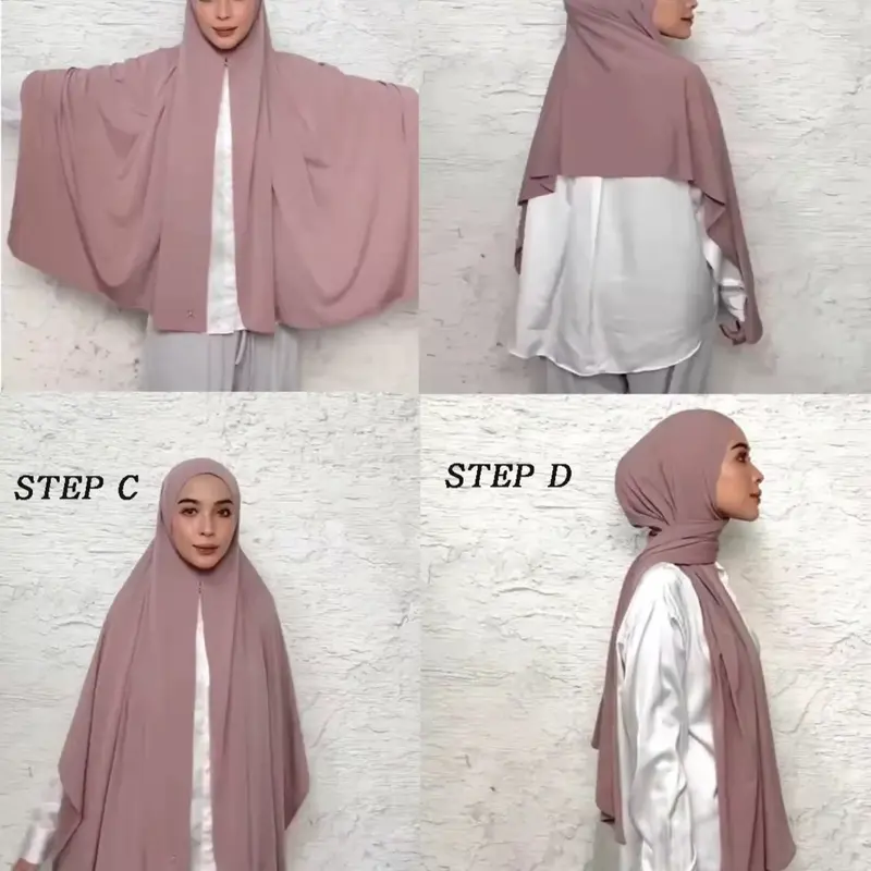 High Quality One Loop Women Muslim Malaysian Hijab Shawl Stretchy Premium Scarf Ready to Wear Cotton Jersey Sports Instant Hijab 5