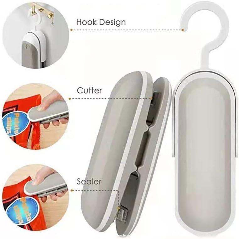 Quality You Like Mini Bag Sealer, Portable Heat Vacuum Sealers Plastic Sealer, 2 in 1 Heat Seal and Cutter Mini Food Sealer For Plastic Bags (Gray) 2
