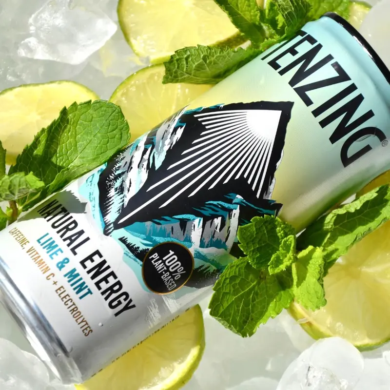 TENZING Lime & Mint – Natural Energy Drink with Caffeine, Vitamin C & Electrolytes – Low Calorie, Plant-Based Power for Energy & Hydration – 12 Pack (250ml) 3