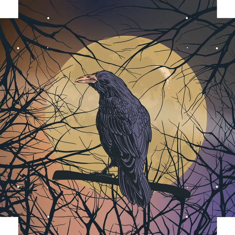 Dice Tray- Spooky Raven 1