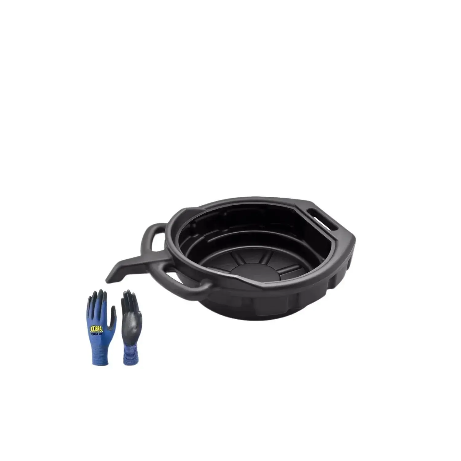 10 Litre Wide Oil Drain Pan Brake Clutch Fluid Container for Vehicle