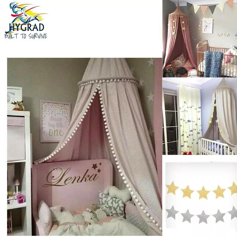 Kids Baby Bed Canopy Bedcover Mosquito Net Curtain Bedding Dome Tent Cotton - Perfect for a Comfortable Sleep 1