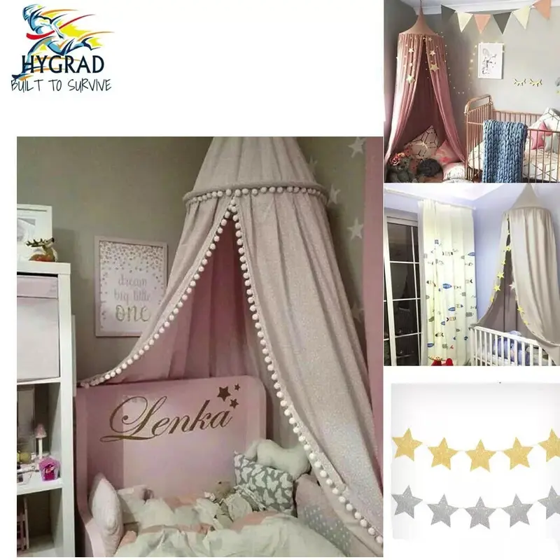 Kids Baby Bed Canopy Bedcover Mosquito Net Curtain Bedding Dome Tent Cotton - Perfect for a Comfortable Sleep 1
