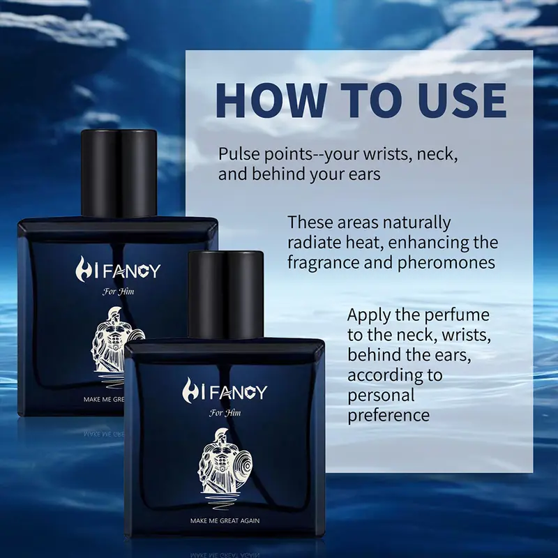 HI FANCY Cologne for Men, 50 ml/1.7 fl.oz Mens, Hypnosis Pheromone  for Men, Men's Lasting Romantic Charm Perfume 6