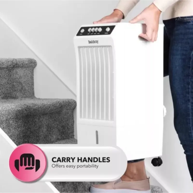 Beldray Air Cooler 6 Litre 3 Speeds Swing Function Carry Handles & Wheels 8