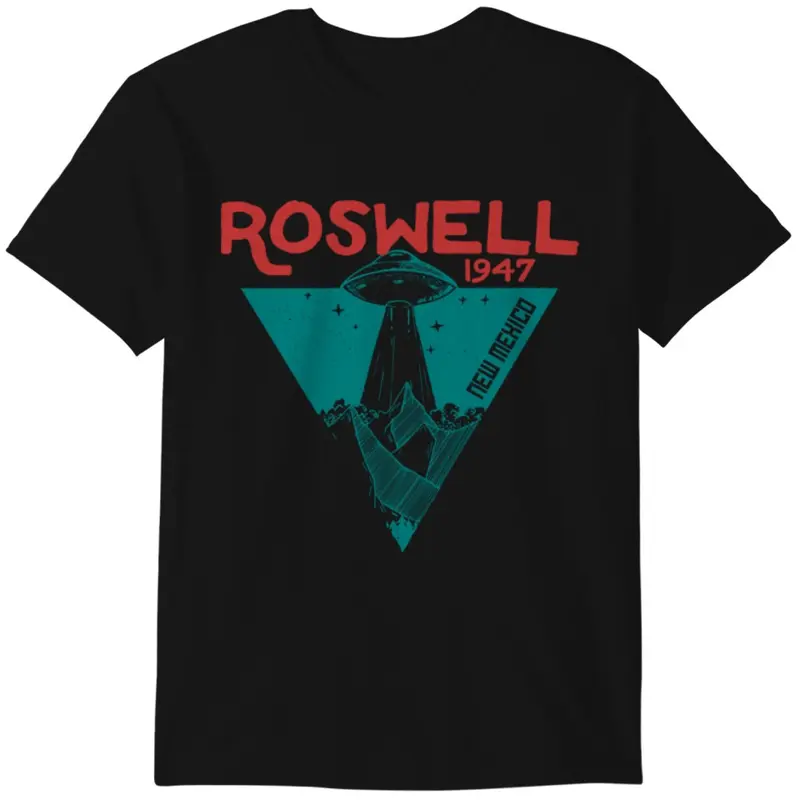 Roswell N€W mexico 1947 ufo beam flying saucer abduction - Roswell N€W Mexico 1947 Ufo Beam Flying - T-Shirt Gildan Heavy Cotton 2