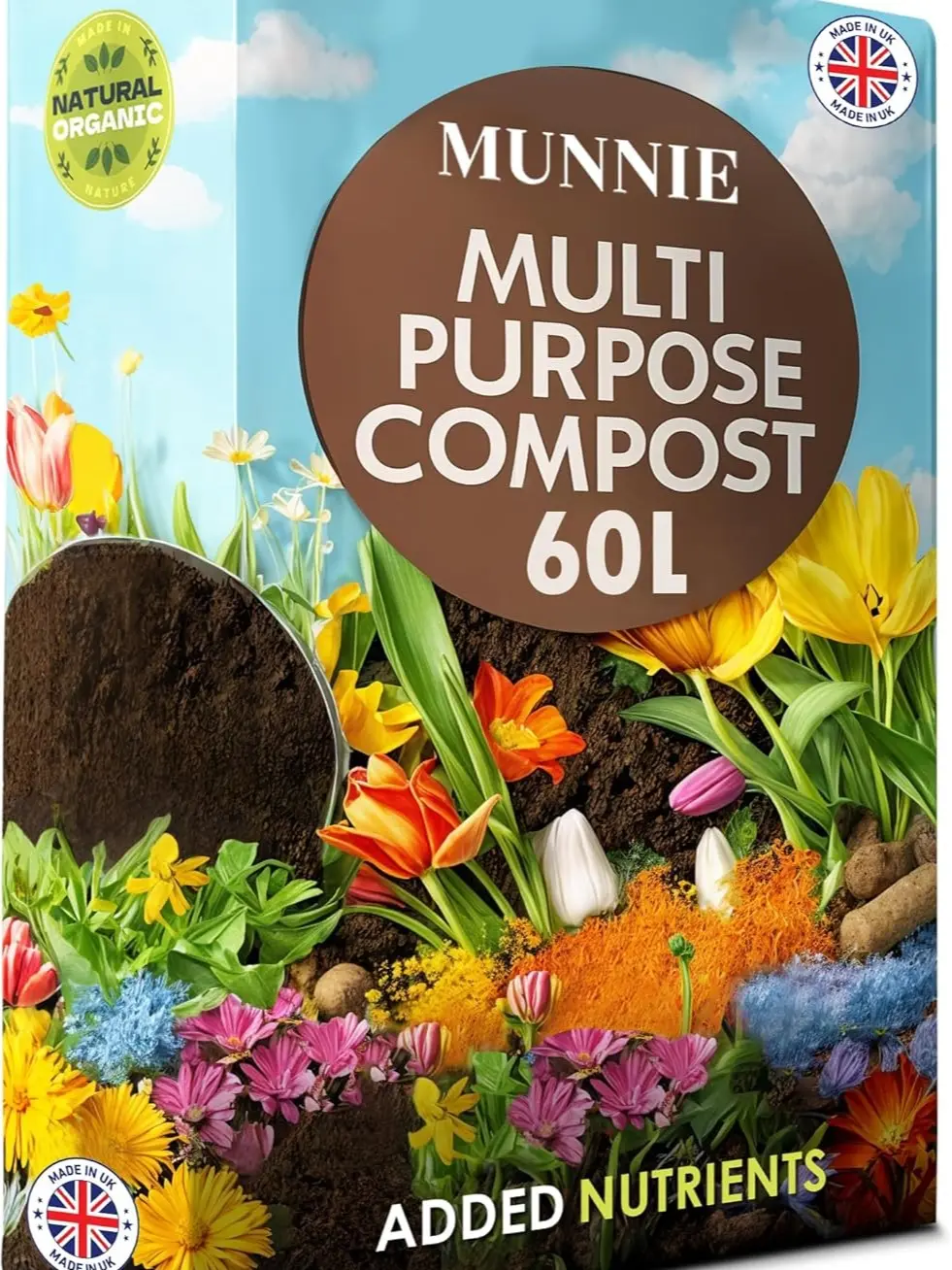 60L Multi-Purpose Compost Soil - Potting Mix – Indoor Plant Soil - Use for Indoor Potting, Growing, Indoor Plants and General Planting Needs