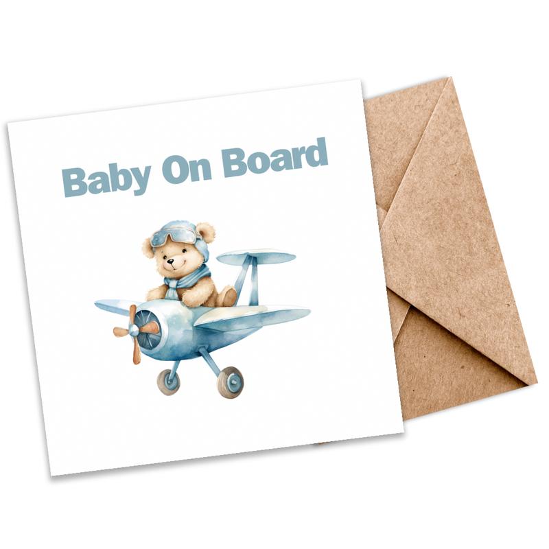 Baby Boy On Board Seeded Card 0
