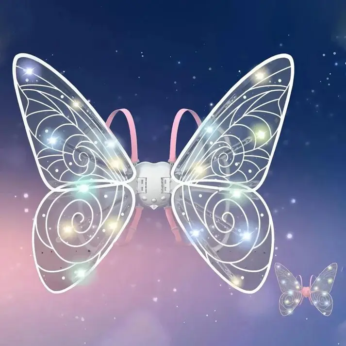 Kids Electrical Butterfly Wings with Light for Birthday and Christmas Party Gift 5