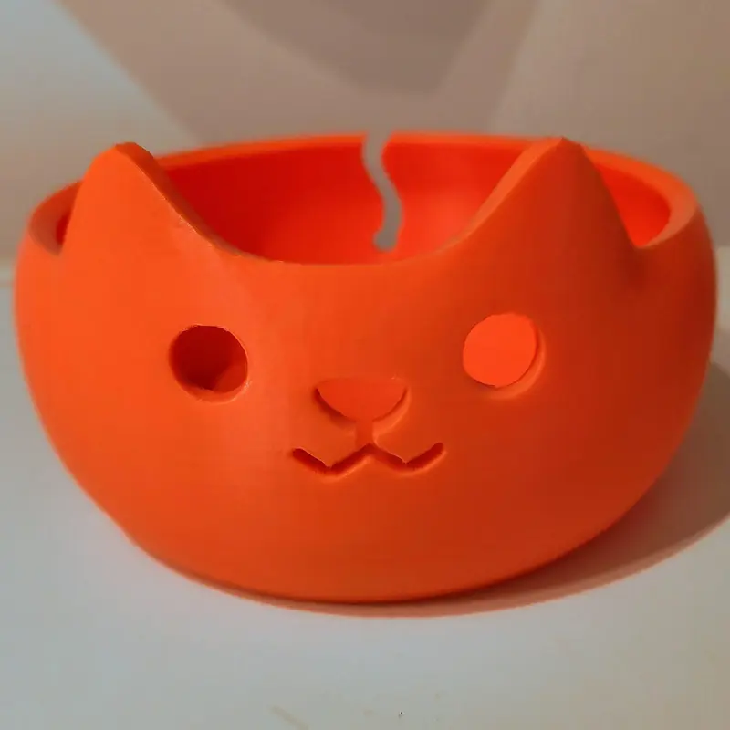 Adorable 3D Printed Cat Wool Yarn Bowl | Cute Yarn Holder 6