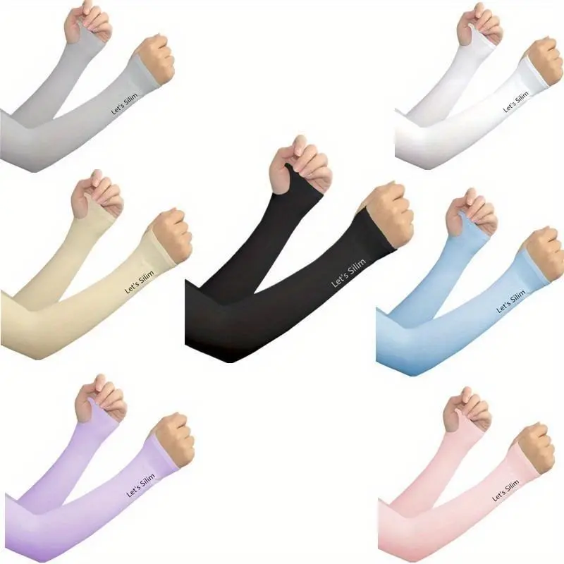 (Giveaway) Men's and women's Ice Silk Sunscreen sleeves - Extreme UV protection, flexible half-finger design, cool breathable, moisture absorption and sweat, suitable for outdoor cycling and summer activities`