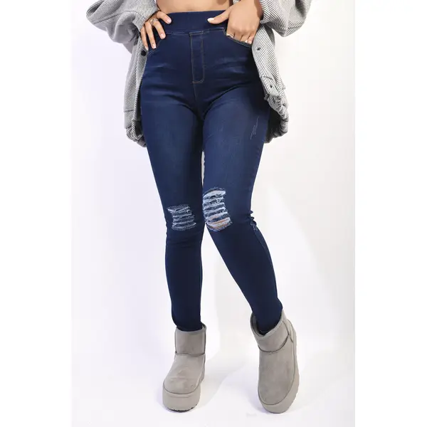 High Waisted Ripped Skinny Jeggings Fashion Jean
