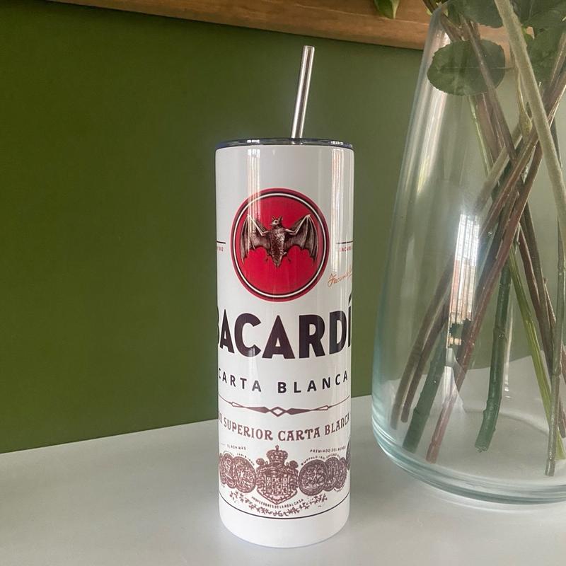 20oz Bacardi Stainless Steel Tumbler - Different Lid Options Available 0