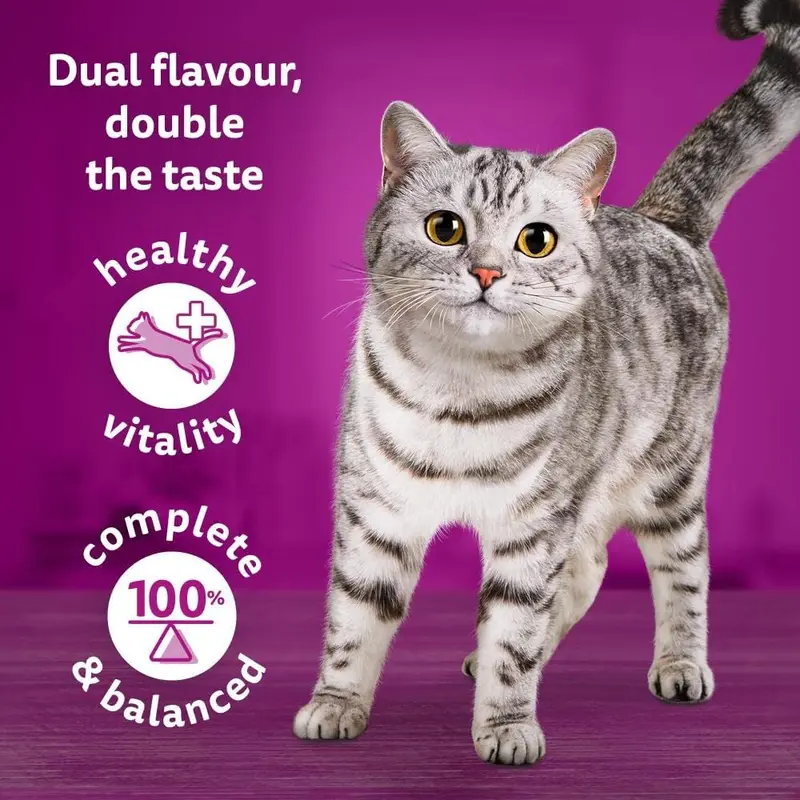Whiskas Tasty Duo 1+ Ocean Delight in Jelly 48 x 85 g Pouches, Adult Cat Food - Pack of 4 (12 x 85 g) 2