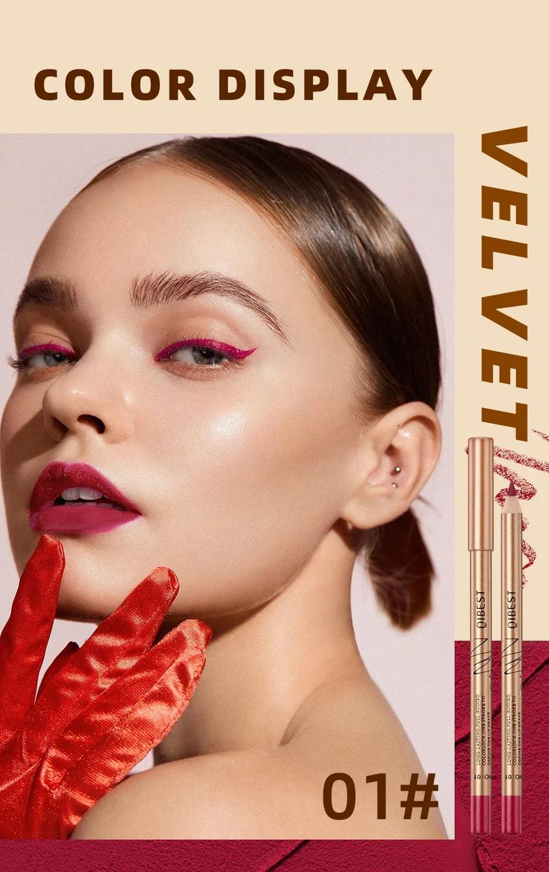 Product Introduction of Summer Cosmetic Supplies, Long Lasting Lip Liner, 12pcs/set Matte Lip Liner for Daily Use, Smudge Proof Easy Coloring Lipliner Pen, Girls and Women Makeup Accessories, Daily Lip Makeup, Smooth Lip Cosmetic Silky Eyeliner 16