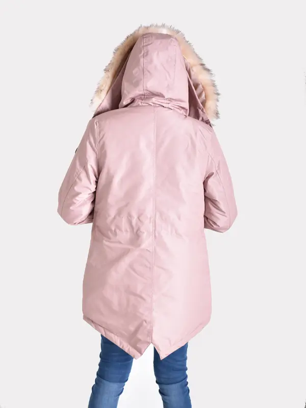 Charcoal Fashion Girl's Water Repellent Padded Fishtail Parka 8