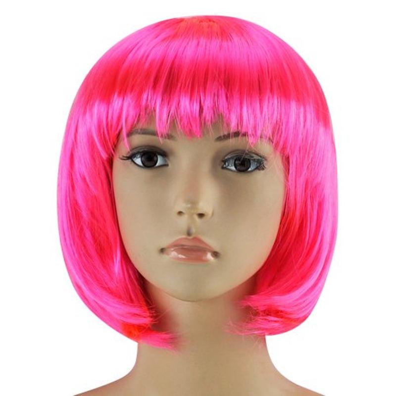 ** SALE** WIG PINK LADIES WOMENS FASHION SHORT BOB STYLE WIG FANCY DRESS UP HEN BIRTHDAY PARTY COSPLAY HOUSE WARMING DISCO SEXY HALLOWEEN ACCESSORY 3