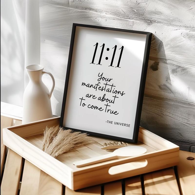 11:11 Angel Numbers, Spiritual, Spirituality, Trendy Prints, Affirmation Art Print, Modern Home Decor Typography Prints, Minimalist Decor, Simplicity Prints, Wall Art, Poster, Prints 3
