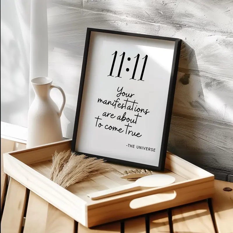 11:11 Angel Numbers, Spiritual, Spirituality, Trendy Prints, Affirmation Art Print, Modern Home Decor Typography Prints, Minimalist Decor, Simplicity Prints, Wall Art, Poster, Prints 3
